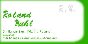 roland muhl business card